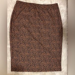 Animal print pencil skirt